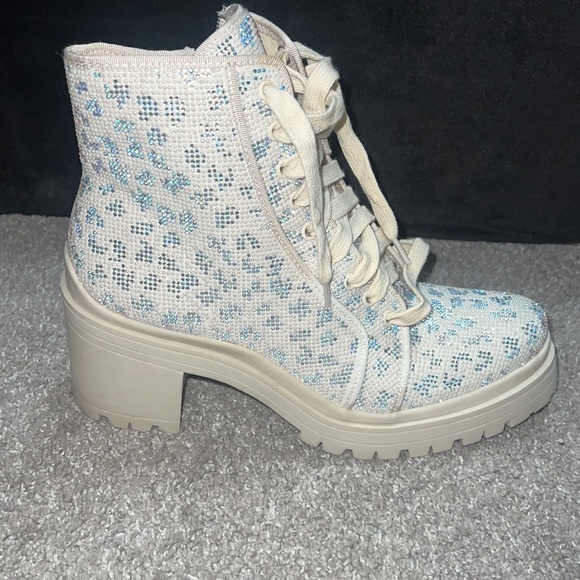 New with box Gianni Bini bright side cheetah rhinestone platform 9 - Picture 4 of 9